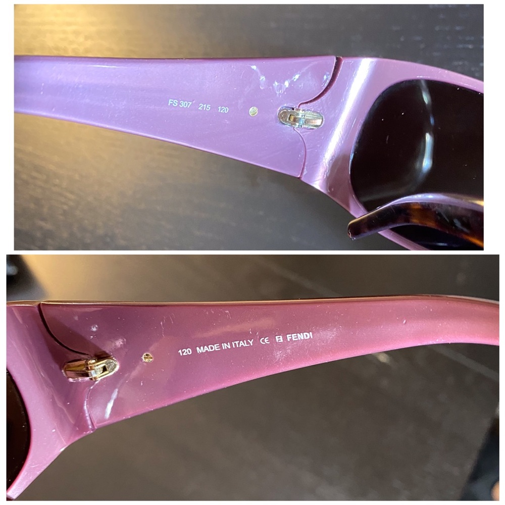 🔥Reduced🔥Auth.FENDI FS 307 Tortoise Brown Purple Sunglasses - Picture 7 of 8